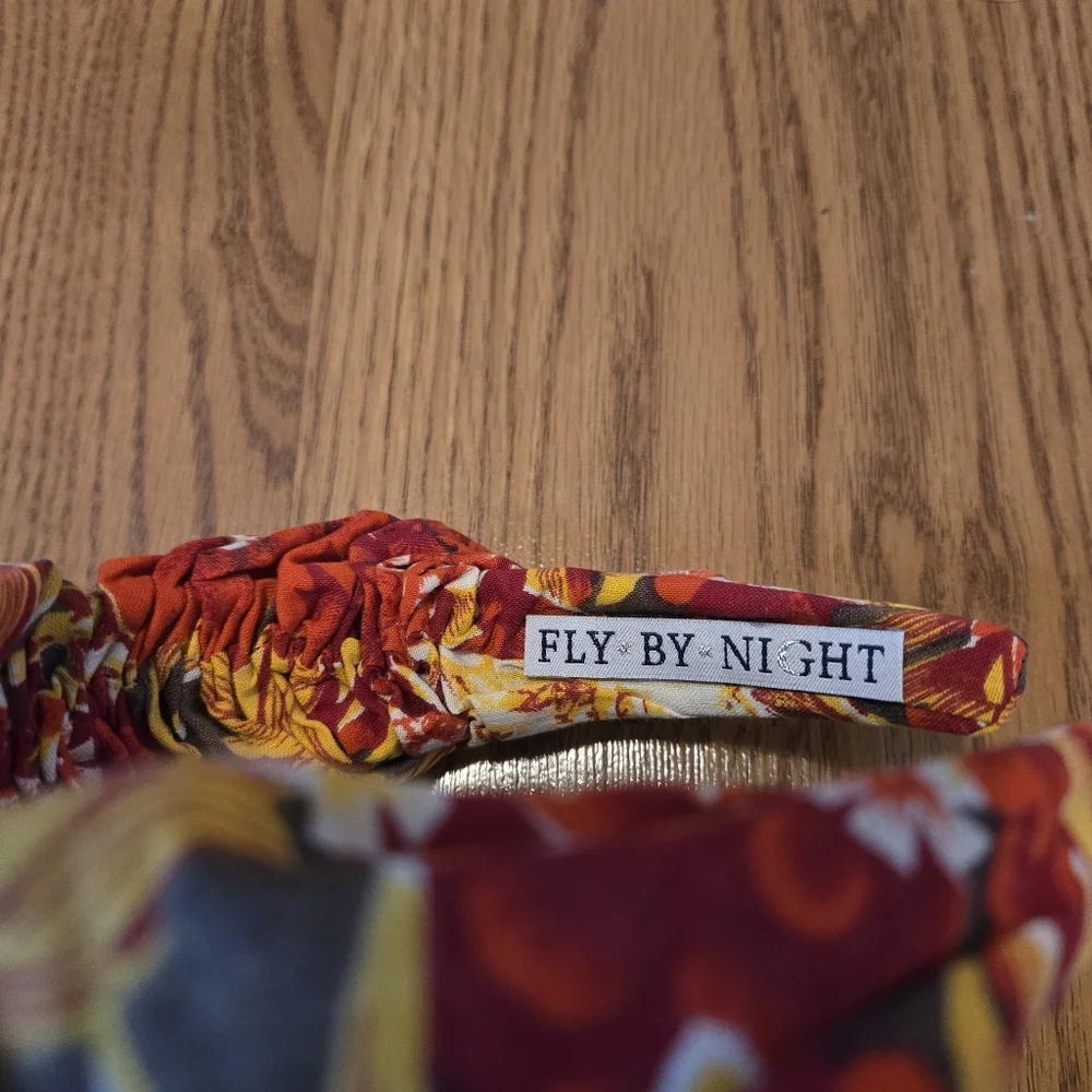 Fly By Night Crown Floral Headband Scrunchie Hair Accessory Artisan Boho Classic